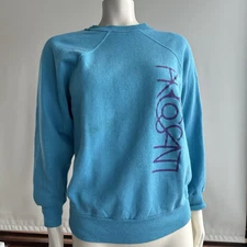 Vintage Arcosanti Long Sleeve Blue Sweatshirt Soho sz Small Unisex 80's 70's