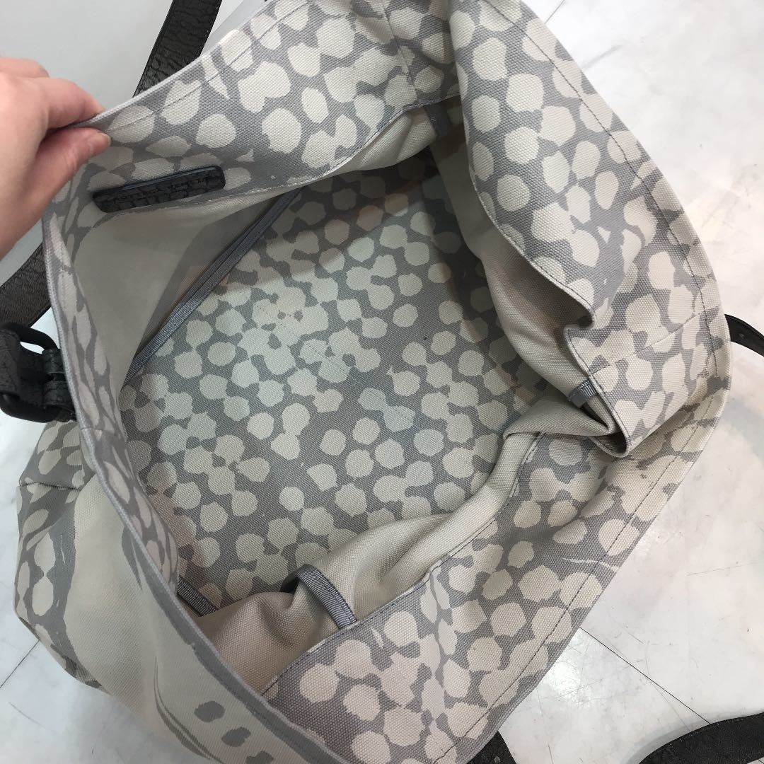 Bottega Veneta Tote Bag Canvas Bubble Pattern Used Excellent Condition thumbnail 3