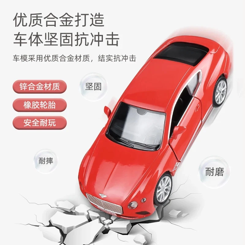 Kawei 1/36 Bentley Continental GT Simulación Aleación Coche Modelo Niño Pequeño Juguete Regalo Foto 2 de 4