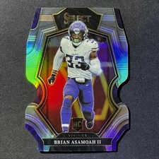 BRIAN ASAMOAH II Rookie Silver Prizm Die-Cut  Premier Level #165 (RC) - Vikings