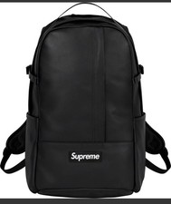 Supreme Black Leather Backpack FW23 100 AUTHENTIC Brand New
