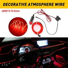 200cm Led Red Car Interior Atmosphere Wire Strip Light Decor Accessories Lamp 200cm Led Red Car Interior Atmosphere Wire Strip Light Decor Accessories Lamp