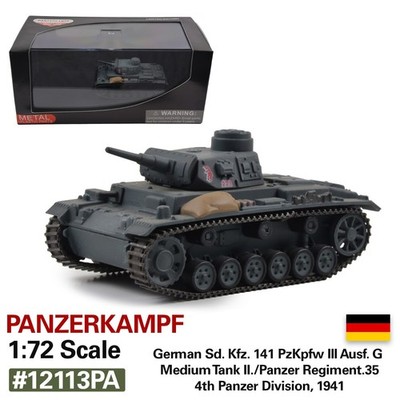  1:72 GERMAN SD. KFZ. 141 PZ.KPFW III AUSF. G MEDIUM TANK  PANZERKAMPF 12113PA 