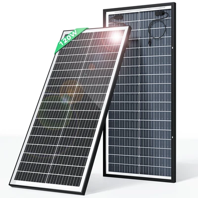 WERCHTAY 120W Bifaziale Solarpanel Glas Solarmodul Monokristallin 12V für Wohnmobil Dach
