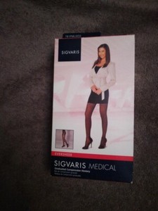 WOMAN sigvaris  15-20 thigh high 781PMLW33 COLOR NATURAL (EVERSHEER) 2 PAIR SALE