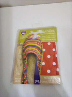 DRITZ ESPADRILLES SHOEMAKING MADE EASY  ~ OUTER FABRIC  Red w/ white polka dots