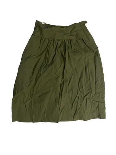 Yukiko Hanai Japanese Fashion Vintage Skirt Wool Olive Green Size 14 - Afbeelding 1 van 7