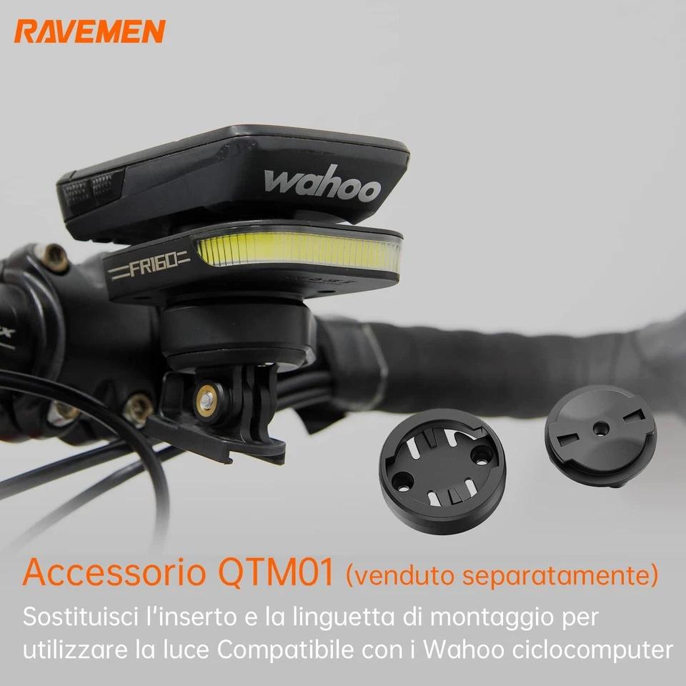 Ravemen FR160 COB LED Luce Anteriore per Supporti Computer - Nera - Image 4 of 4
