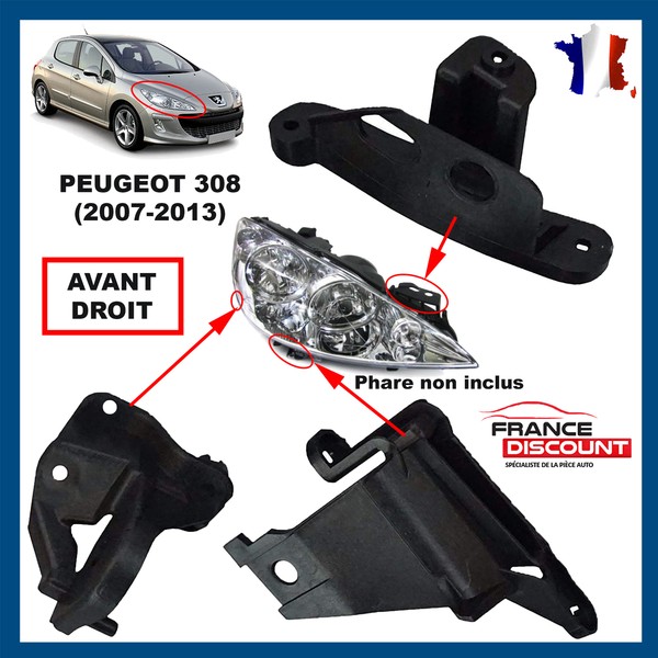 Satz Von Reparatur Scheinwerfer Rechts Nuckel FüR Peugeot 308 I - 6212E4-image