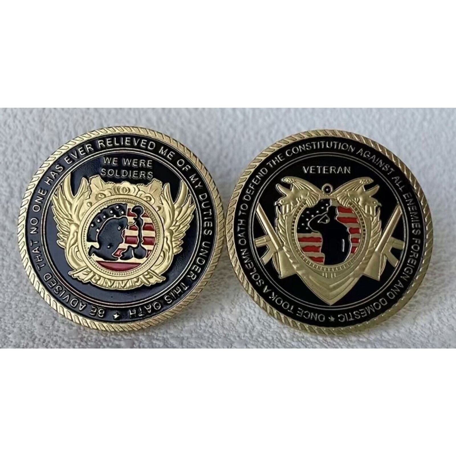 United States Military Veteran Challenge Coin Army Soldiers' Oath Commemorative