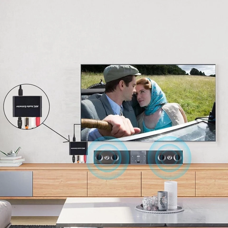 HDMI ARC Audio Extraktor DAC Konverter 192 KHz Digital zu Analog Audio Wandler - Bild 3 von 4