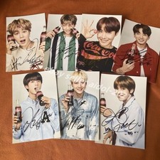 Pre-owned BTS JK JUNG KOOK V SUGA JIN JIMIN Autographed Signed Photo 4*6 K-POP