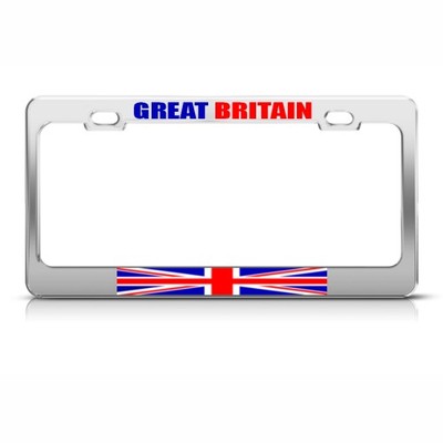 BRITISH FLAG GREAT BRITAIN Metal License Plate Frame Tag Holder