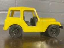 Vintage Strombecker Yellow Plastic Jeep Made in USA