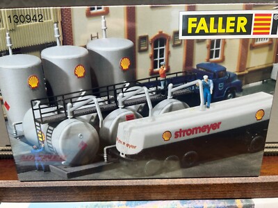 FUEL BULK DISTRIBUTION DEPOT with 6 TANKS - HO Scale PLASTIC KIT - FALLER - NEW