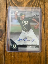 2021 Bowman Platinum Jordan Diaz Auto Top 100 Prospect Oakland A's