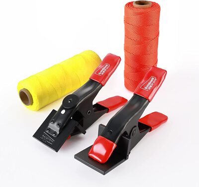 Goldblatt 4PCS Concrete Tools Set 2PCS Masonry Line Rolls&2PCS Mason Line Clamps