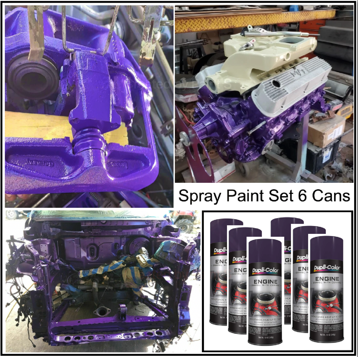 6Pk Plum Purple Brake Caliper Paint Engine Enamel Block Header