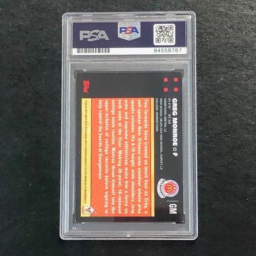 2008 Topps McDonald's All American #GM Greg Monroe Signed Card AUTO PSA Slabbed - Picture 2 of 2