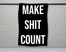 Motivational Gym Flag - Fitness Wall Art Garage Decor
