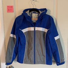 Weatherproof Blue Hooded Zip Up Jacket kid s size 14/16