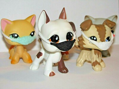 3 PC random LPS FACE MASKS Clothes Accessories Littlest Pet Shop NEW DESIGN  