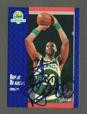 Benoit Benjamin 1991-92 Fleer authentic autographed card Sonics
