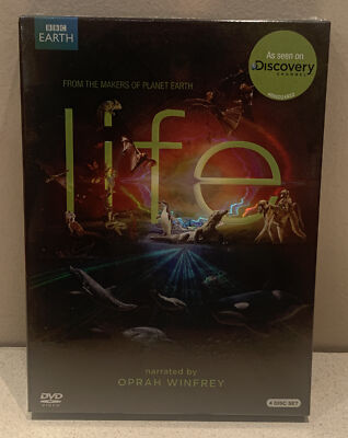 LIFE BBC EARTH Discovery Channel DVD Set Oprah Winfrey (4-Disc Set, 2010).  NEW