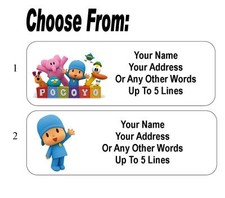 30 Pocoyo Personalized Address Labels