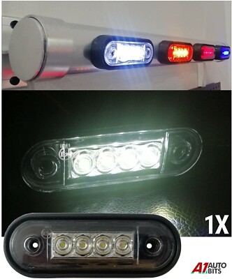 Easy Flush Gebogen Für Weiß Seite LED Marker Licht X1 Lkw Stange Nein Ausschnitt