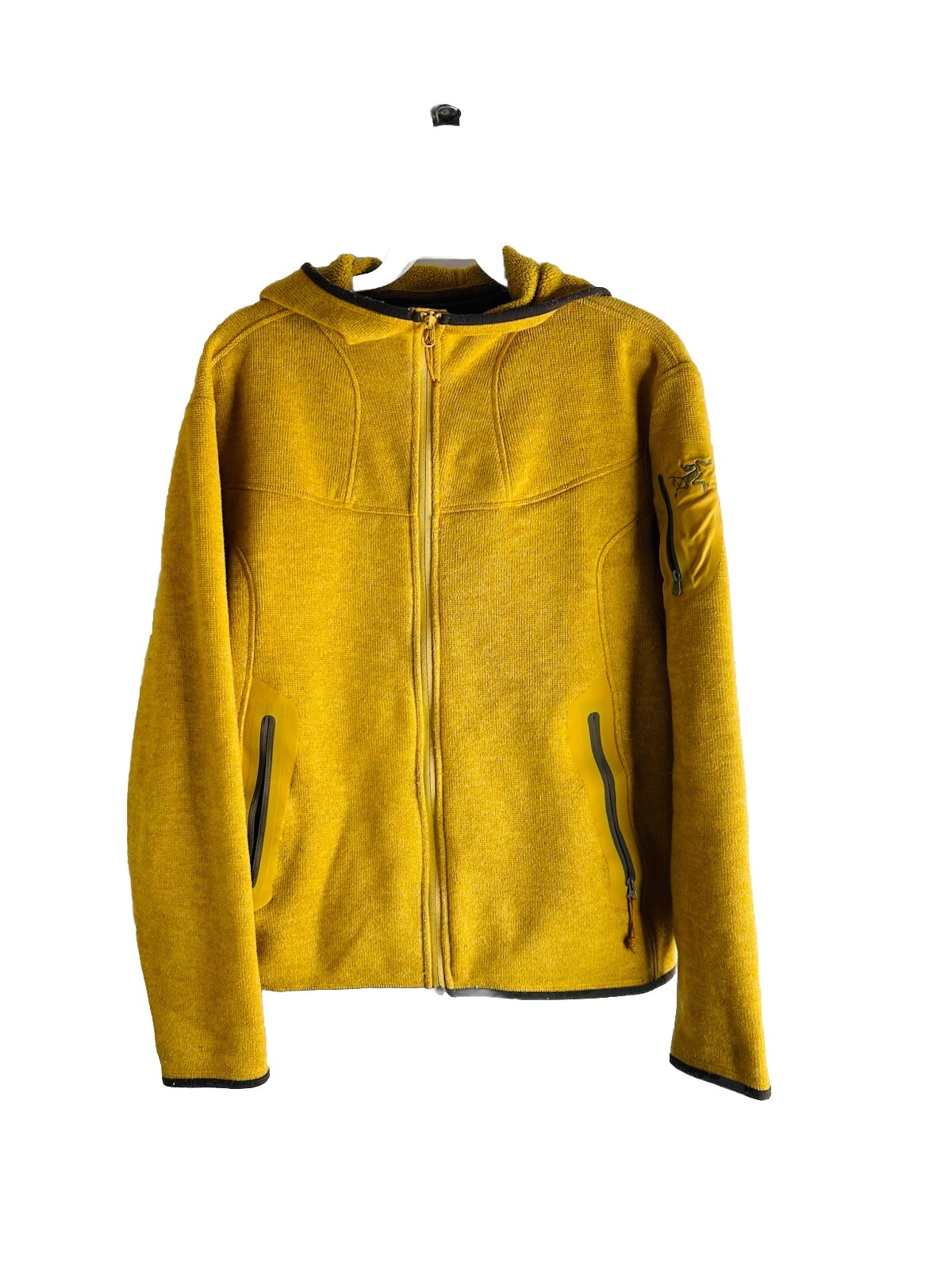 ARC'TERYX Arcteryx Giacca Felpa Donna Grande Polartec con Cappuccio e Zip Giallo