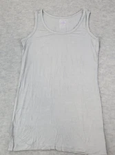 LOGO Layers Tunic Tank Top by Lori Goldstein Gray Womens MP NWOT