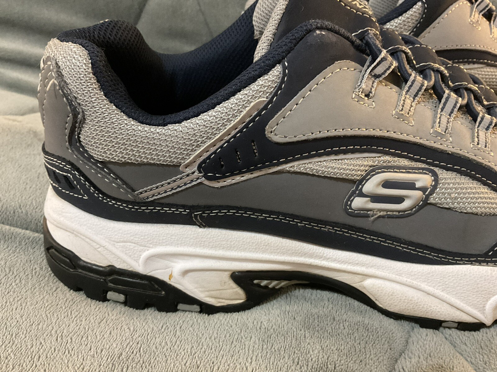 Skechers Stamina Cutback Silver Men US 