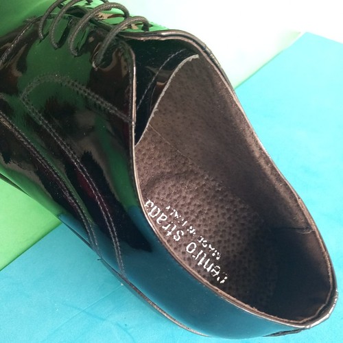 SCARPE UOMO CLASSICHE ELEGANTI NERE CERIMONIA nero lucide lacci 45 ITALIA - Foto 8 di 15