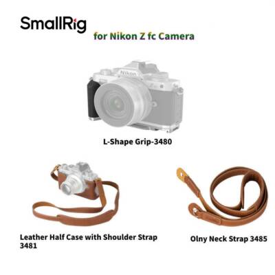 SmallRig L-Shape Grip/Leather Half Case/Shoulder Strap for Nikon