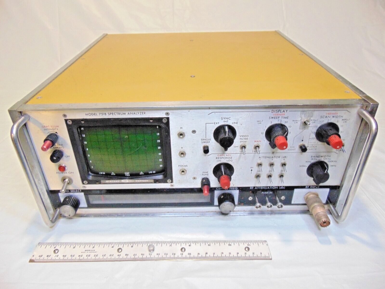 Systron Donner Microwave Division Spectrum Analyzer Model 751B 10 MHz to 6.5 GHz
