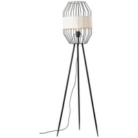 Brilliant Lampe, Slope Standleuchte Dreibeinig Schwarz/Natur, 1X A60, E27, 40W,