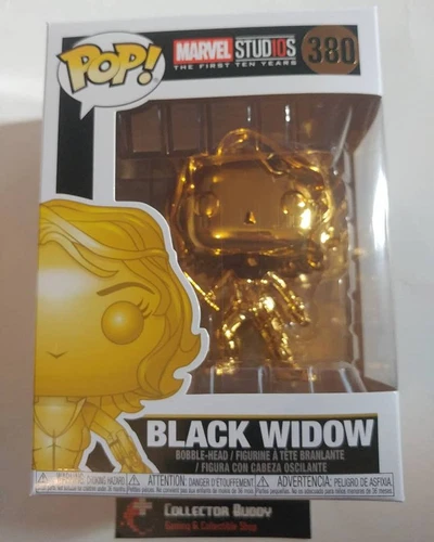 Funko Pop! Marvel 380 Black Widow Gold Chrome Studios 10 Stud10s Pop Vinyl