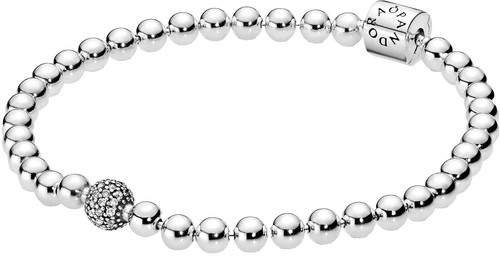 Pandora Sterling Silver String of Beads Slider Bracelet 6.0g | eBay