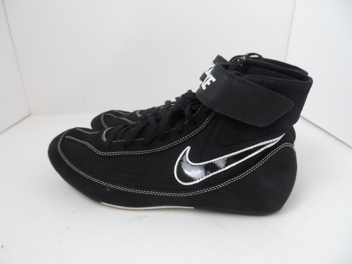 S♡Y Nike Speed Sweep VII Wrestling Shoes Men's Black White 366683-001