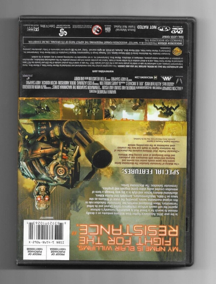 Terminator Salvation: The Machinima Series (DVD, 2009) Widescreen - Image 2 of 2