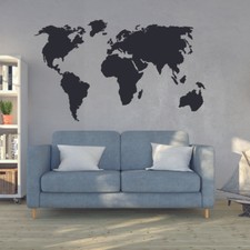 Wandtattoo Weltkarte Länder Umriss Wandaufkleber Aufkleber für Wohnzimmer XXL