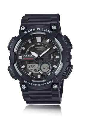 Casio Herren Digitaluhr AEQ-110W-1A | Sport Style | 10 Jahre Batterie | World Ti