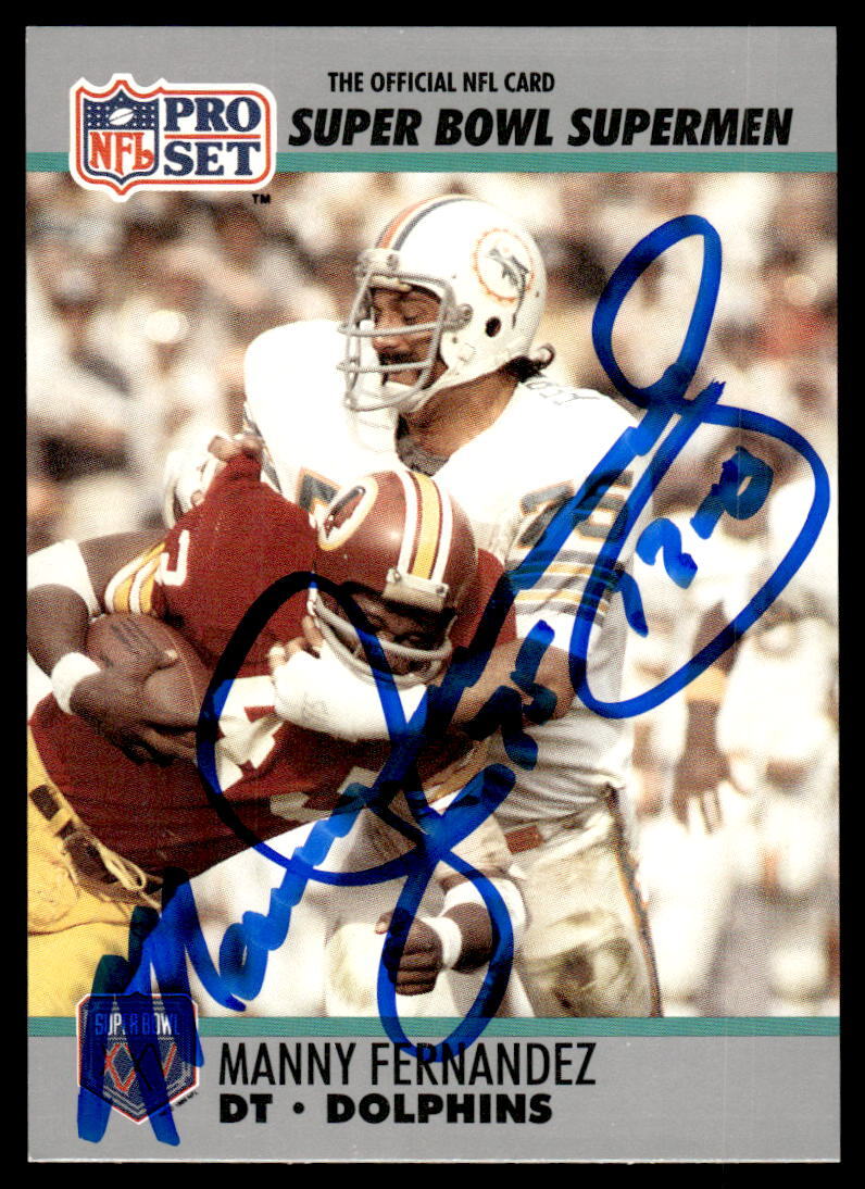 Manny Fernandez Signed Miami Dolphins Card SUPER BOWL SUPERMEN | eBay