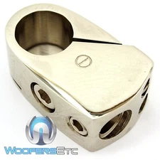 B-15 TITANIUM CHROME PLATED NEGATIVE BATTERY TERMINAL 4 GAUGE 2 8 GAUGE IN - OUT