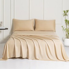 320 Thread Count Sheet Set Cool TENCEL Lyocell Sheet Soft Queen King Cal King