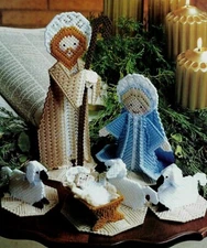 CHARMING NATIVITY MANGER SCENE CHRISTMAS PLASTIC CANVAS PATTERN INSTRUCTIONS