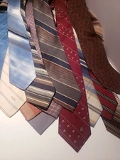 Mens Ties Lot of 17 Vintage Striped Floral Variety of Brands 