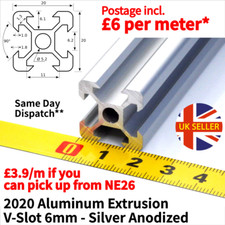 2/4/10x 2020 Aluminium Extrusion V-Slot 6mm Profile 20mm CNC 3D Printer 20x20