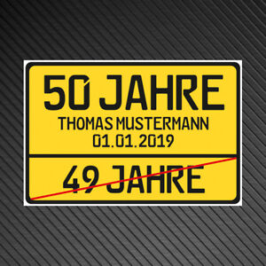 Schild 50 Jahre Geburtstag Personalisiert Geschenkidee Geschenk Platte 30xcm Ebay